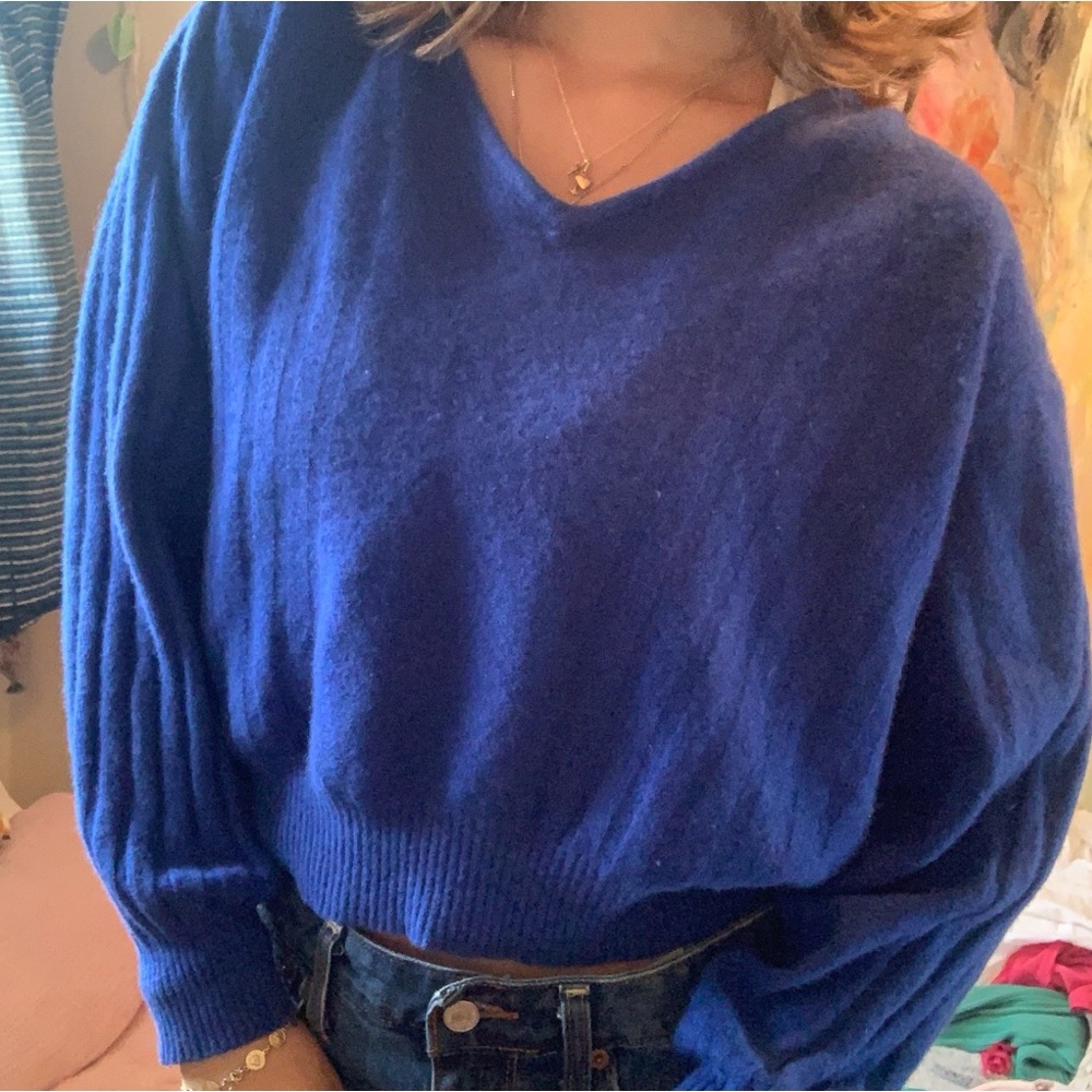 Wool Electric Blue Sweater